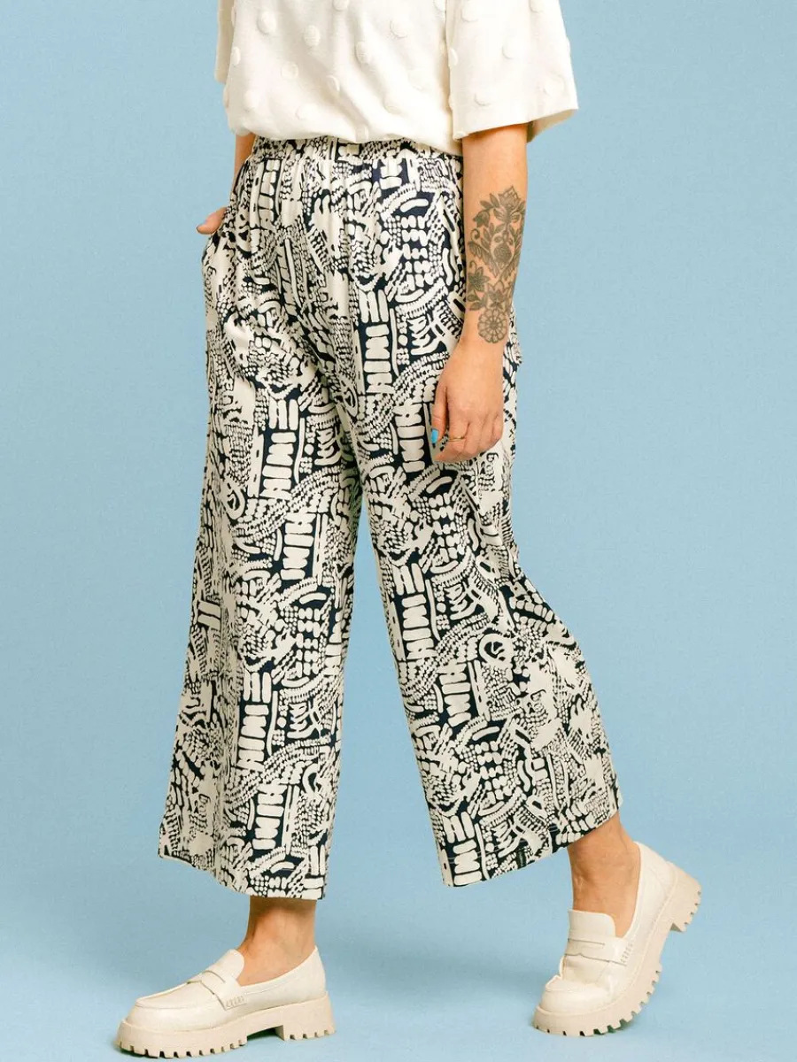 Alessia Culottes Housut, Atrium Navy>Aarre Clearance