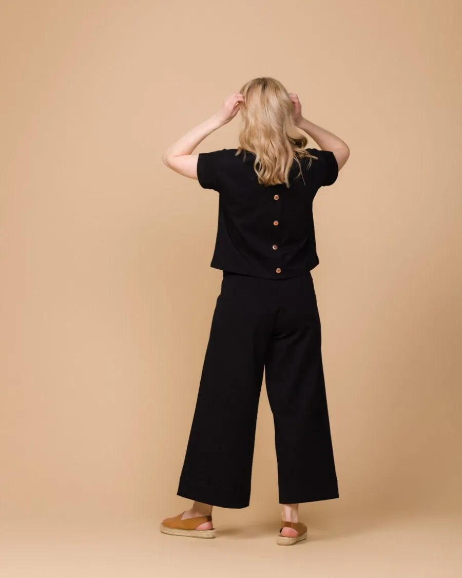 Alex Culottes Housut, Musta>Aarre Online