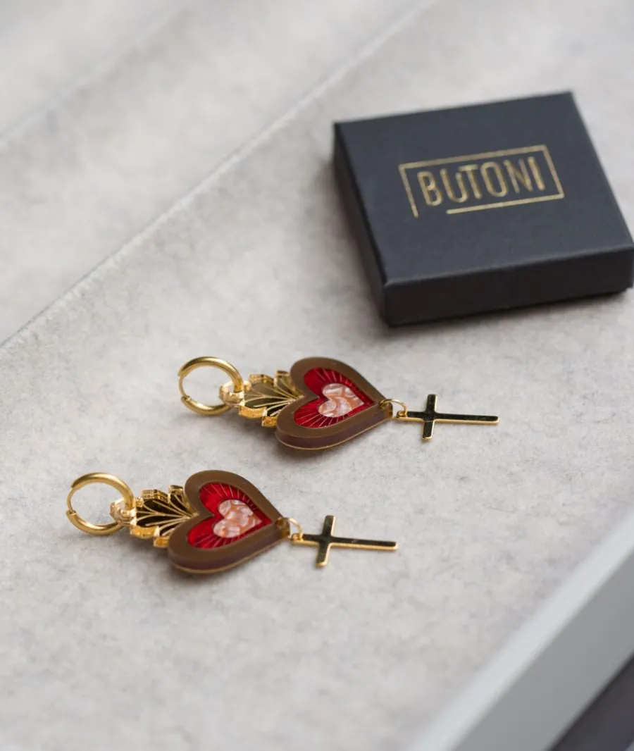 Hearts Korvakorut Ristilla>Butoni Shop