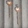 Hearts Korvakorut Ketjulla, Beige/Kulta>Butoni Shop