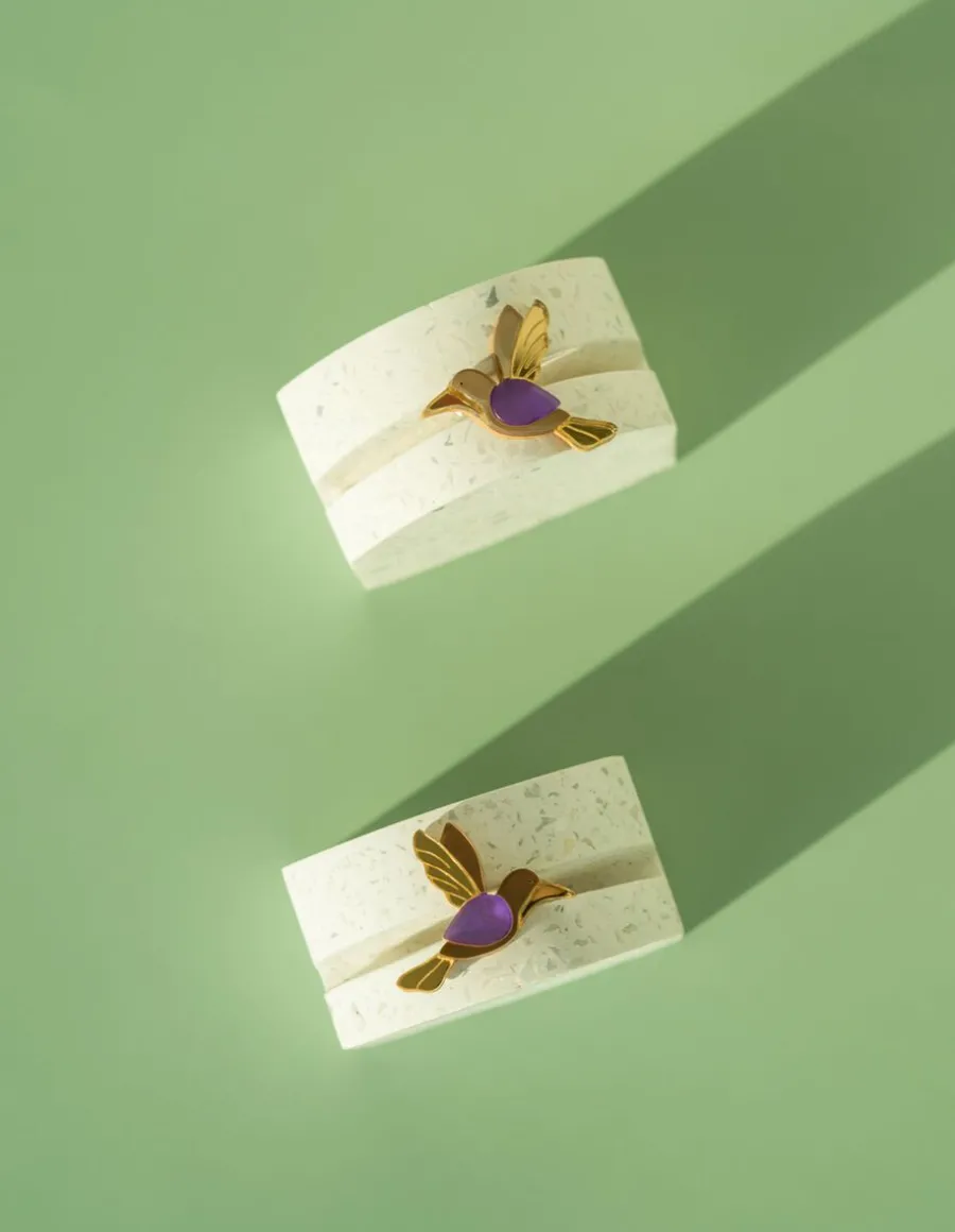 Kolibri Nappikorvakorut, Violetti>Butoni Store