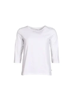 Fiia 3/4-Hihainen Paita, Valkoinen>Puuvillatehdas Flash Sale