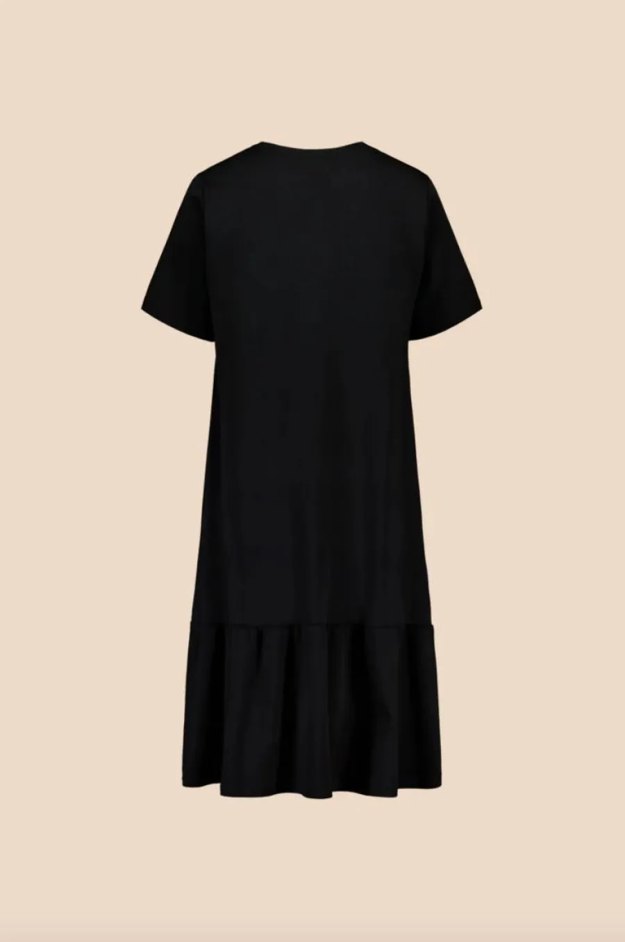 Ruffle T-Paitamekko, Musta>Kaiko Fashion