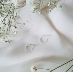 Lila Bubbel Hoop Korvakorut, Hopea>LiLa Design New