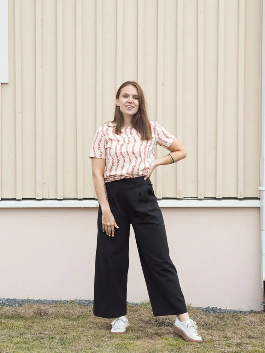 Milla Housut, Musta>Puuvillatehdas Fashion