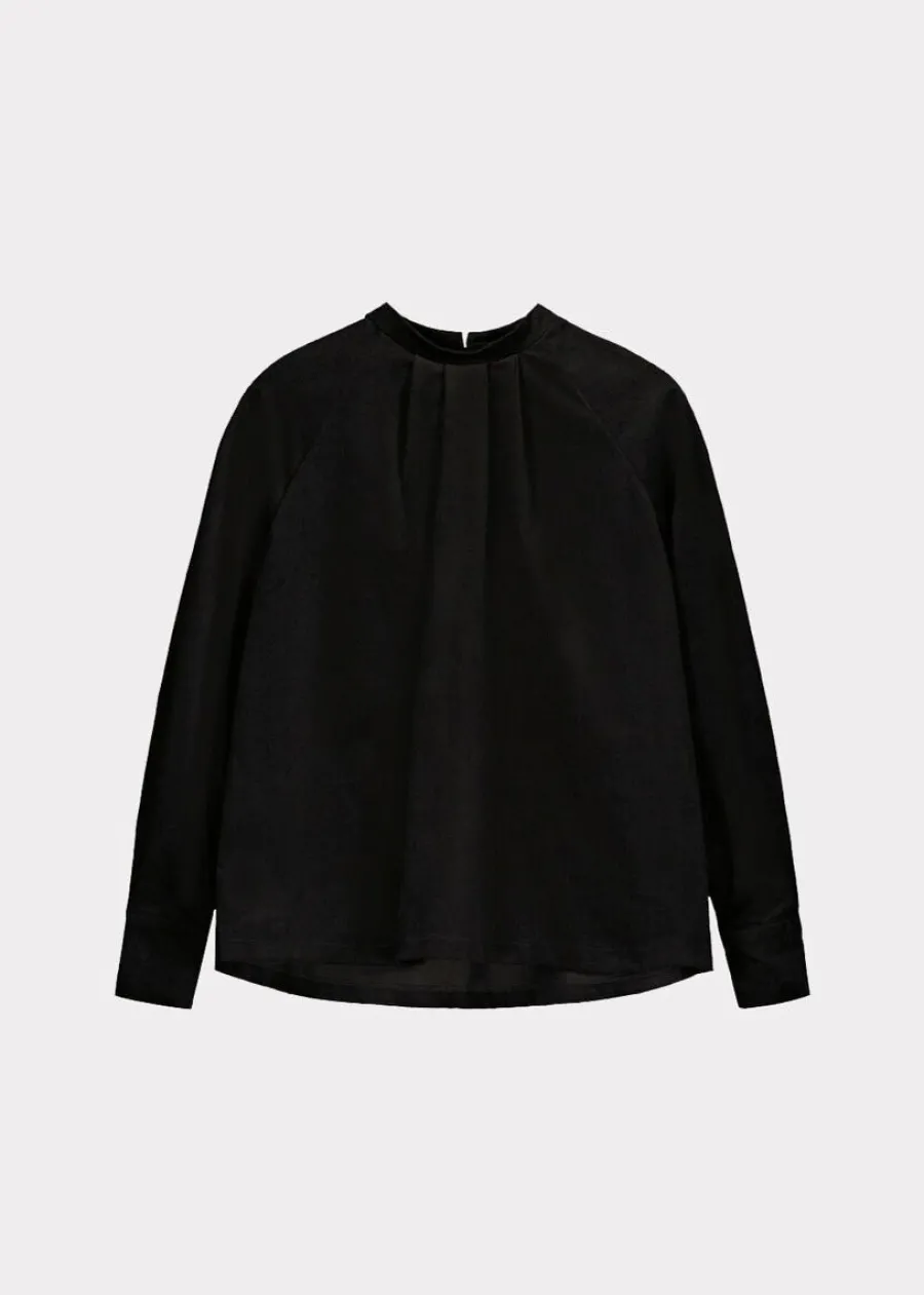 Pleated Paita, Musta Babycord>Papu Best Sale