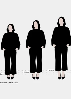 Wide Leg Housut Pitka, Musta><noscript><img width=