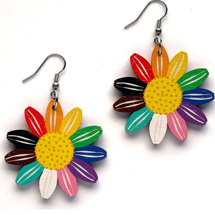 Rainbow Daisy Korvakorut>Crazy Granny Designs Cheap