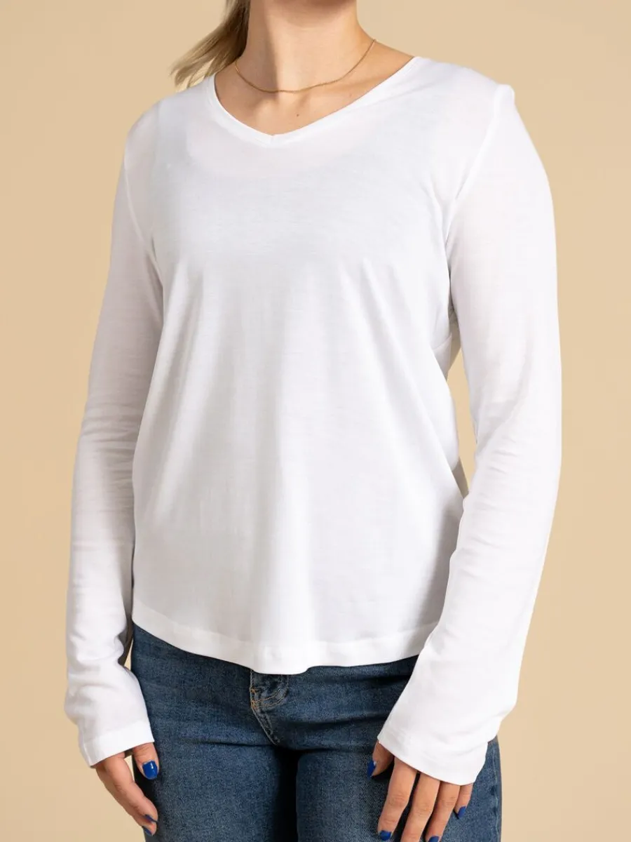 Riva Aava Pitkahihainen, Valkoinen>Riva Clothing Store