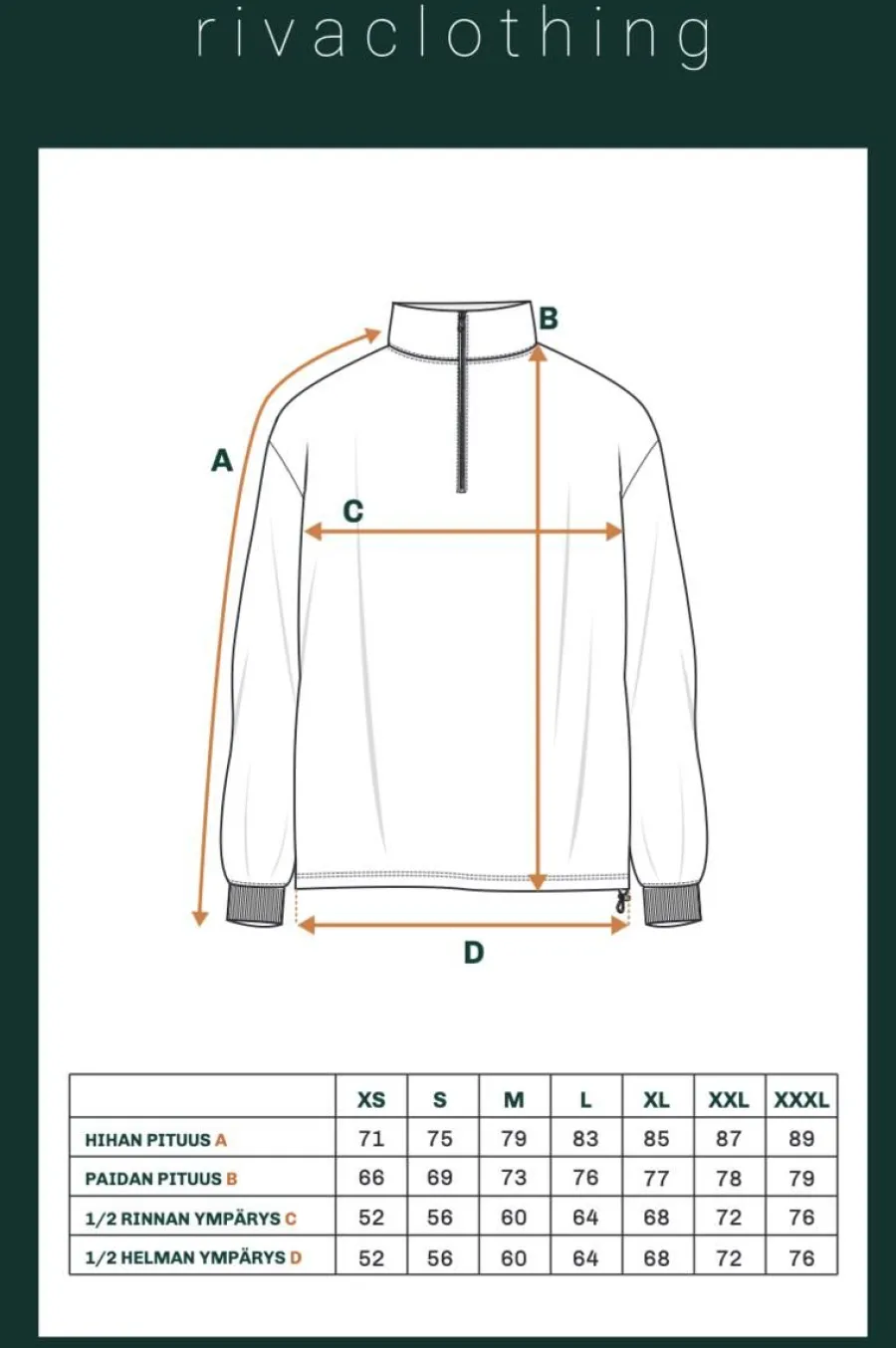 Riva Half Zip Paita, Tummanvihrea>Riva Clothing Cheap