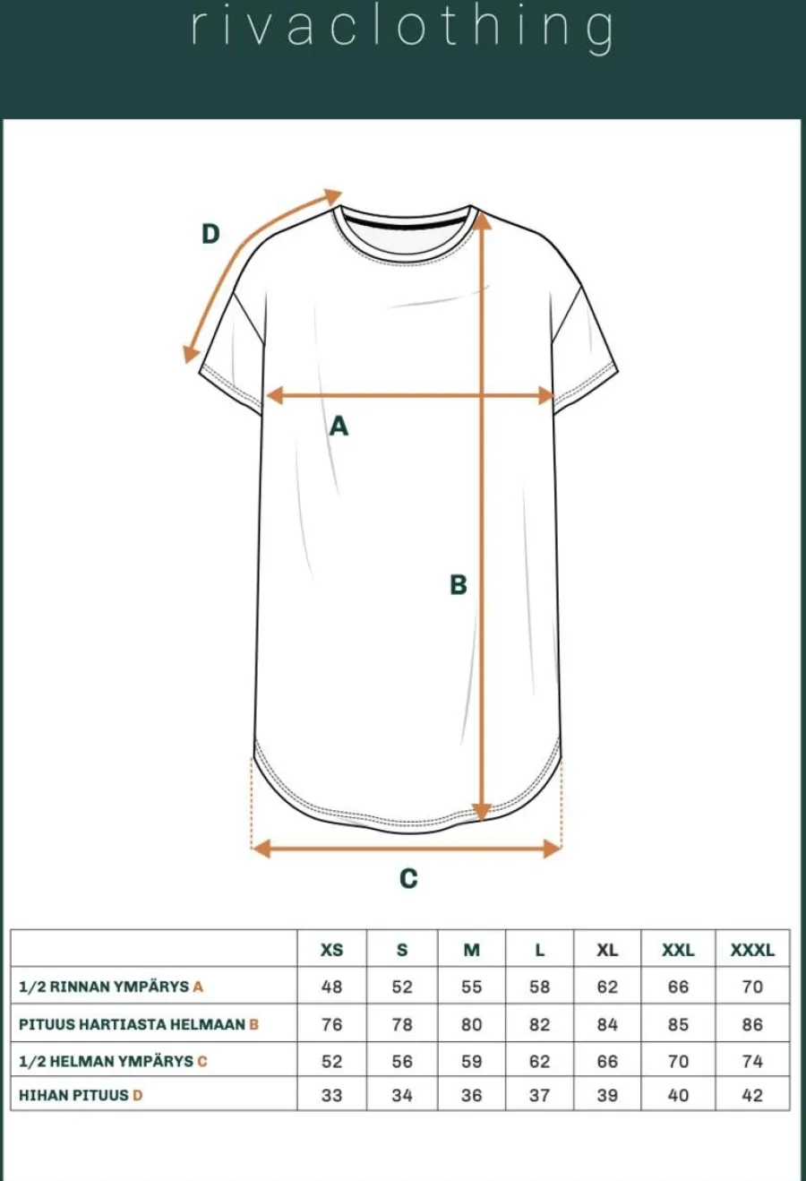 Riva Viiru T-Paita, Pitka>Riva Clothing Outlet