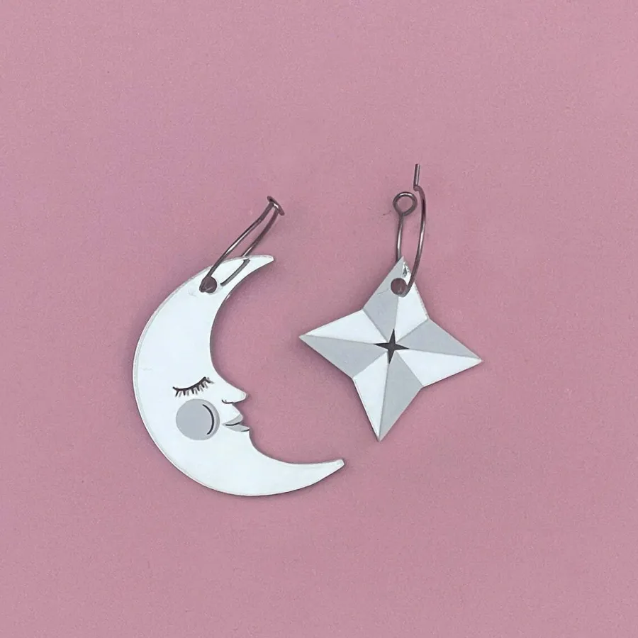 Star Moon Korvakorut, Hopea>Crazy Granny Designs Best