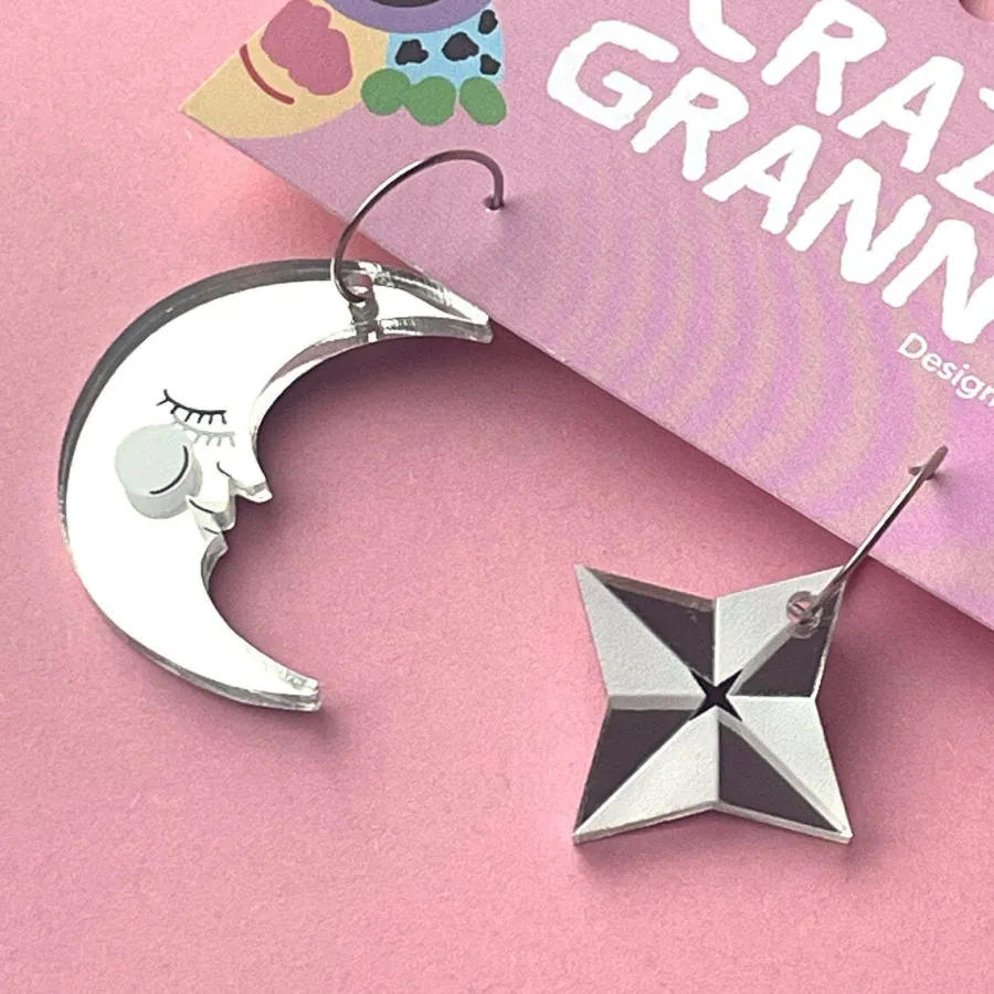 Star Moon Korvakorut, Hopea>Crazy Granny Designs Best